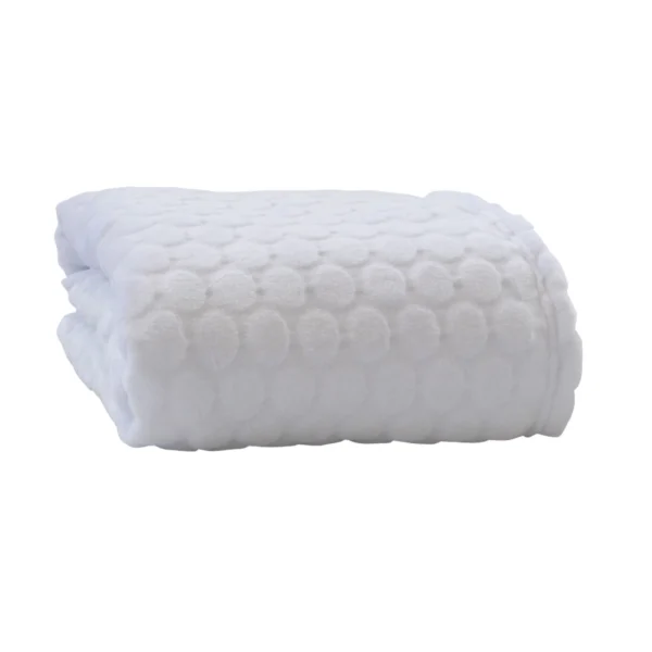 Clair De Lune Marshmallow Blanket-White