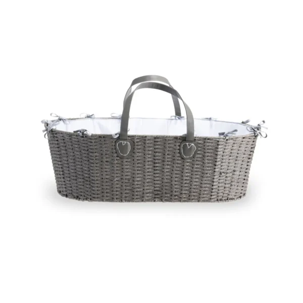 Clair De Lune Sustainable Moses Basket - Grey