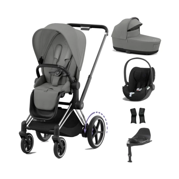 Cybex ePriam Cloud T i-Size Bundles - Chrome Black/Mirage Grey