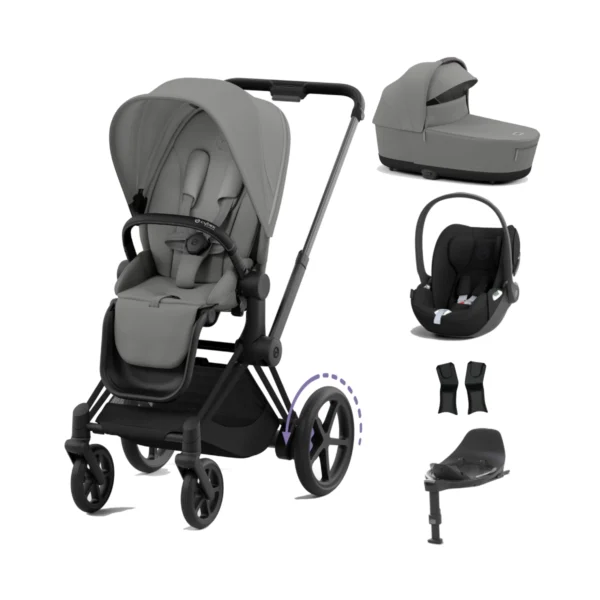 Cybex ePriam Cloud T i-Size Bundles - Matt Black/Mirage Grey