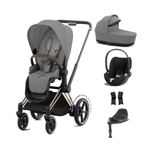 Cybex ePriam Cloud T i-Size Bundles - Rose Gold/Mirage Grey