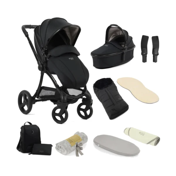 egg® 3 9 Piece Snuggle Bundle - Houndstooth Black - (Britax ISIZE Bundle Upgrade)