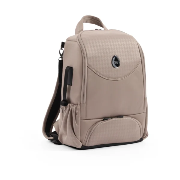 egg 3 backpack top loader houndstooth almond