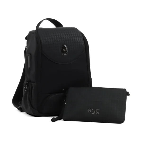 egg 3 backpack top loader houndstooth black