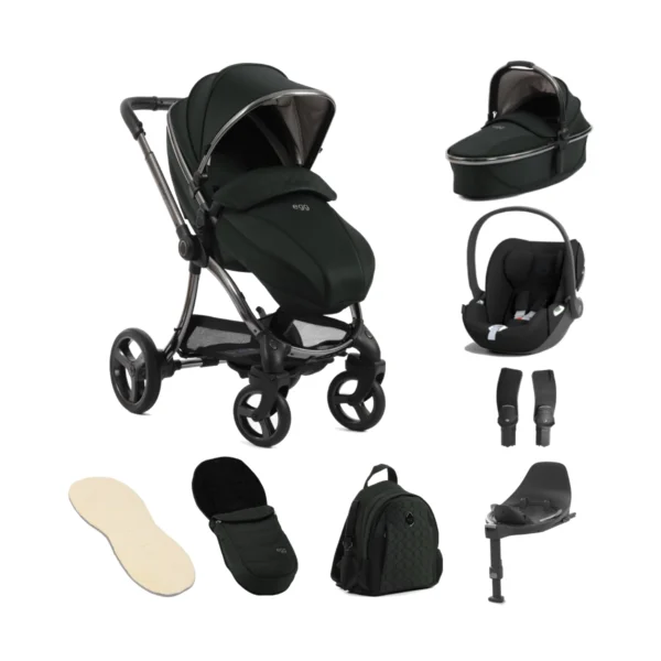 egg® 3 Stroller Luxury 8 Piece Bundle with Cybex Cloud T Car Seat - Black Olive