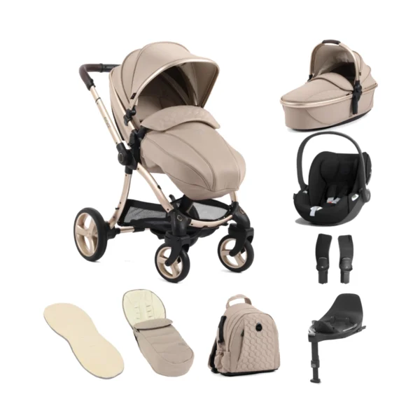 egg® 3 Stroller Luxury 8 Piece Bundle with Cybex Cloud T Car Seat - Feather