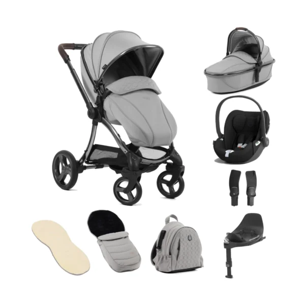 egg® 3 Stroller Luxury 8 Piece Bundle with Cybex Cloud T Car Seat - Glacier