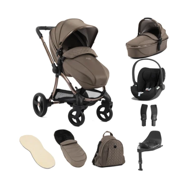 egg® 3 Stroller Luxury 8 Piece Bundle with Cybex Cloud T Car Seat - Mink