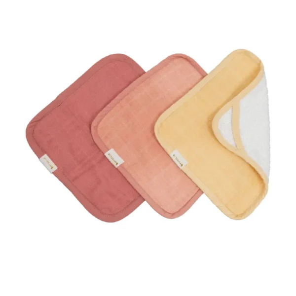 Fabelab 3 Pack Washcloths-Pastel Flower