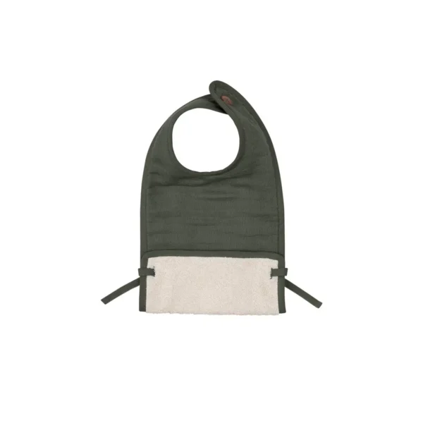 Fabelab Muslin Feeding Bib-Olive