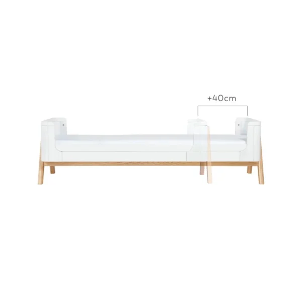 Gaia Hera Junior Bed Extension - Scandi White/Natural