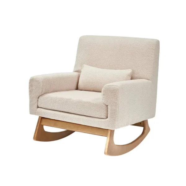 Gaia Serena Boucle Rocking/Feeding Chair - Biscuit Boucle/Oak