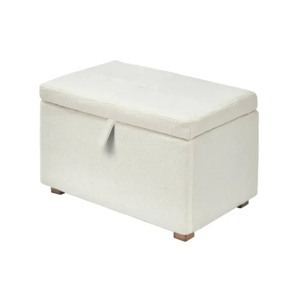 Gaia Serena Footstool - Chalk Boucle/Oak