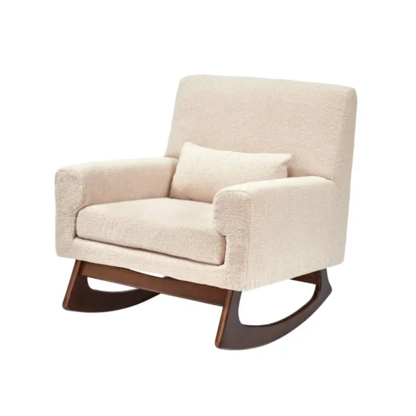 Gaia Serena Rocking/Feeding Chair - Biscuit Boucle/Walnut