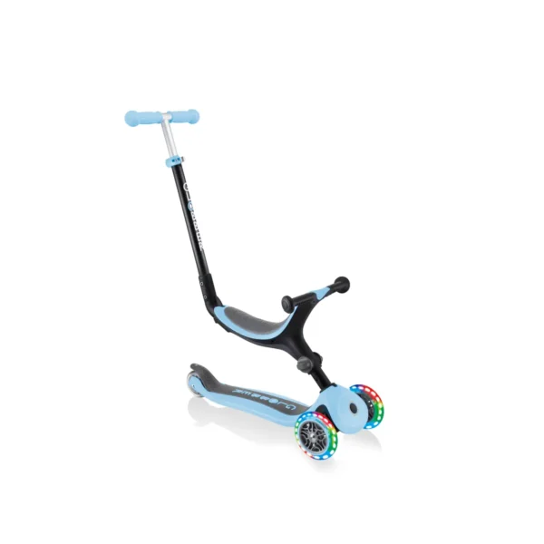 Globber Go Up Foldable Lights Scooter - Pastel Blue