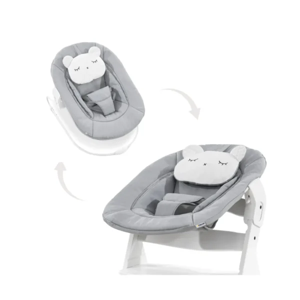 Hauck Bear Alpha 2in1 Bouncer-Light Grey/Pastel