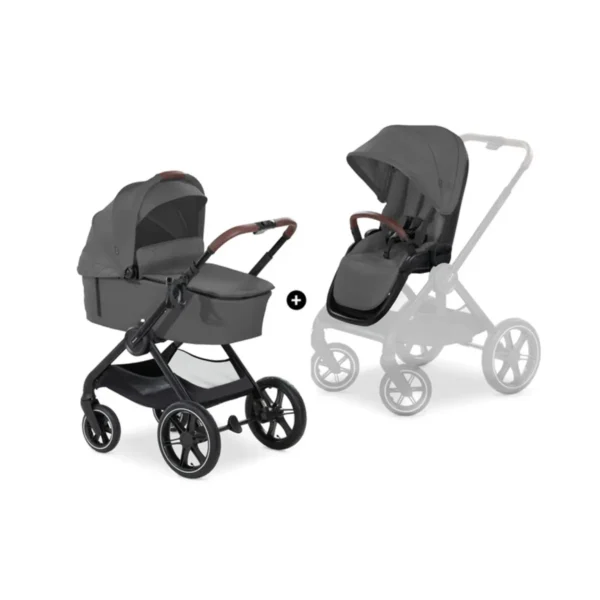 hauck walk n care all in one set dark grey