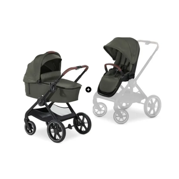 hauck walk n care all in one set dark olive