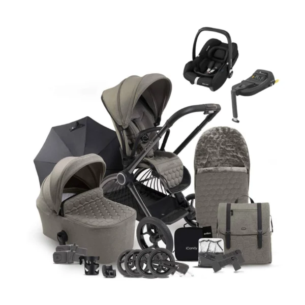 iCandy Core Maxi Cosi Cabriofix i-Size Complete Travel System Bundle - Light Moss