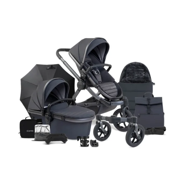 iCandy Peach 7 All Terrain Complete Pushchair Bundle - Storm/Nimbus