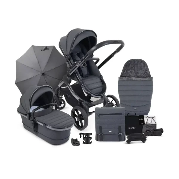 iCandy Peach 7 Complete Pushchair Bundle - Phantom/Dark Grey