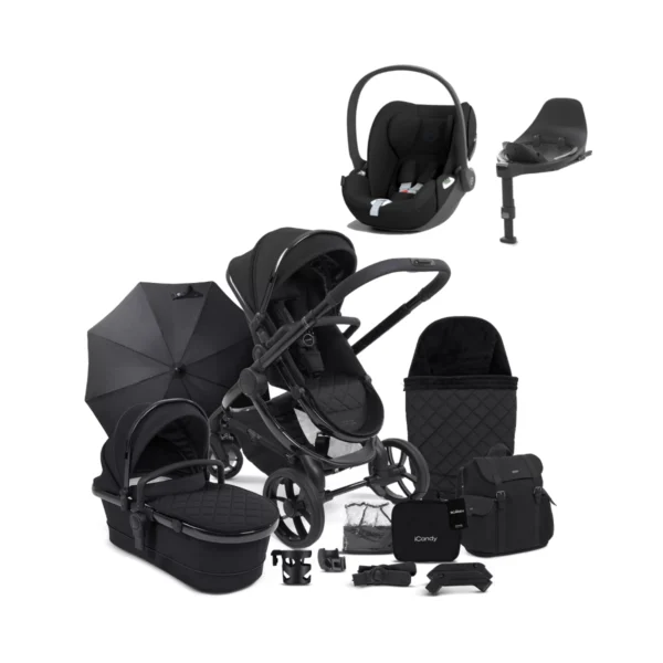 iCandy Peach 7 Designer Collection Bundle with Cybex Cloud T i-Size Car Seat & Base T - Cerium