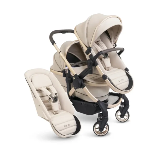 iCandy Peach 7 Double Pushchair Bundle - Biscotti