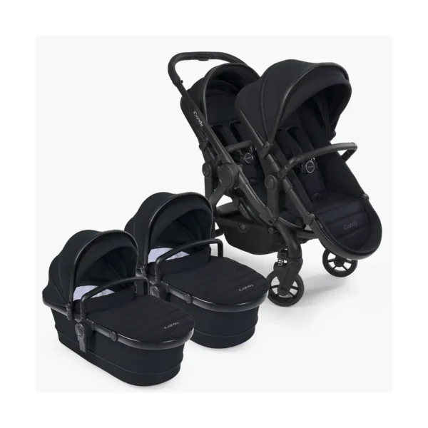 iCandy Peach 7 Twin Pushchair Bundle - Black Edition