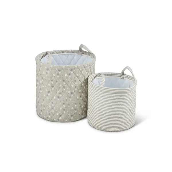 Ickle Bubba Cosmic Aura Pack of 2 Storage Baskets-Grey