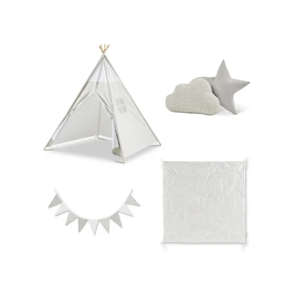 Ickle Bubba Teepee Playtime 4 Piece Play Bundle - Grey