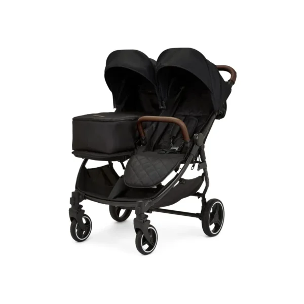 Ickle Bubba Venus Prime Double Stroller - Black/Tan