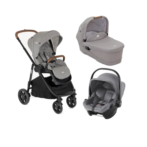 Joie Versatrax 3in1 (Baby-Safe) Travel System Bundle - Pebble