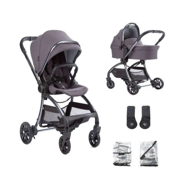 Junior Jones Aylo 2in1 Pram Bundle - Dark Slate/Gun Metal