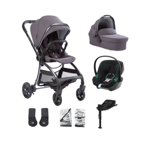 junior jones aylo 7 piece travel system with cybex aton b2 car seat and base one dark slate gun metal