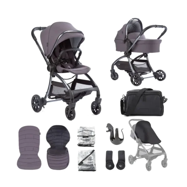 Junior Jones Aylo Pram Essential Bundle - Dark Slate/Gun Metal