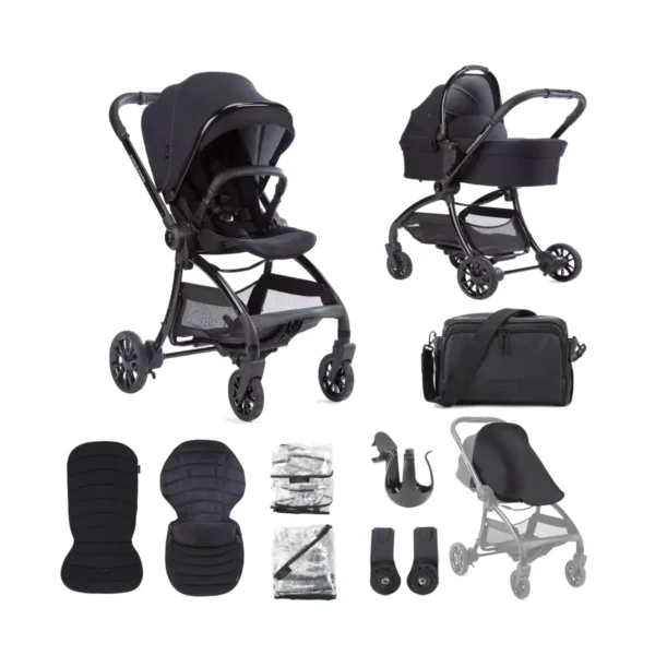 Junior Jones Aylo Pram Essential Bundle - Rich Black/Black