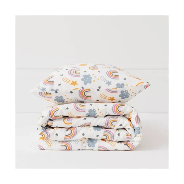 Kabode Cot Bed Duvet Cover & Pillowcase - Rainbow