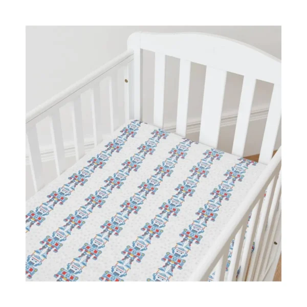 Kabode Pack of 2 Crib Fitted Sheet - Robot