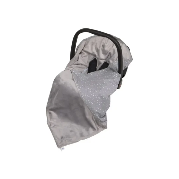 Kiddies Kingdom Baby Wrap/Blanket STARS For Car Seat-Grey