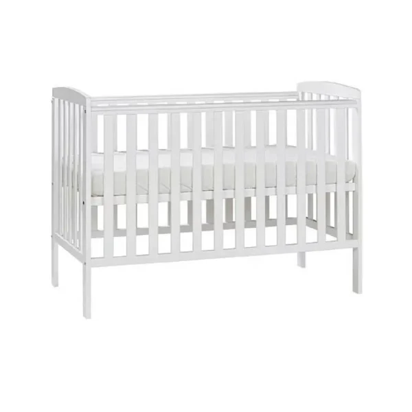 kiddies kingdom devon baby cot 120x60 white