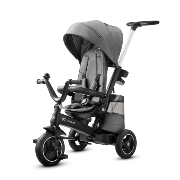 kinderkraft easytwist tricycle platinum grey