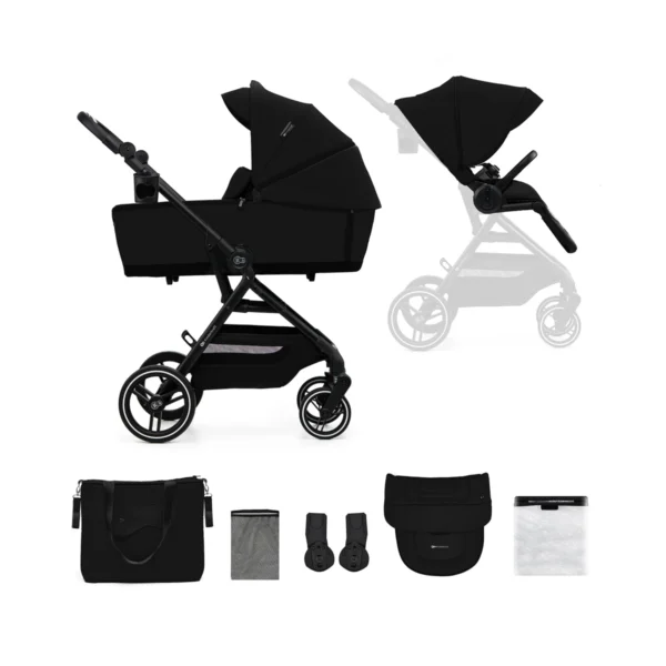 Kinderkraft Yoxi 2in1 Pram System - Pure Black