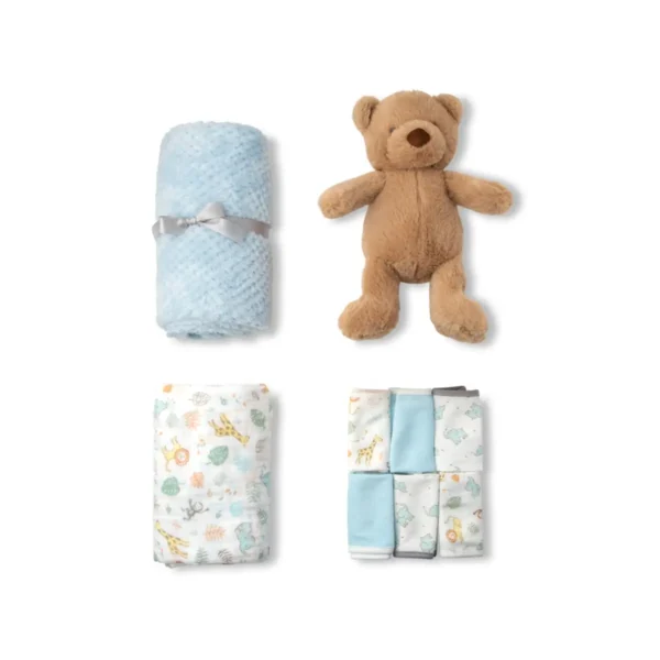 little linen boxed gift set safari bear