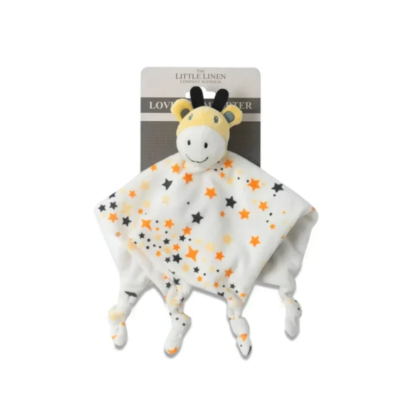 little linen comforter toy giraffe star