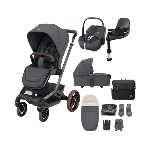 Maxi Cosi Fame 10 Piece Premium Travel System - Twillic Graphite