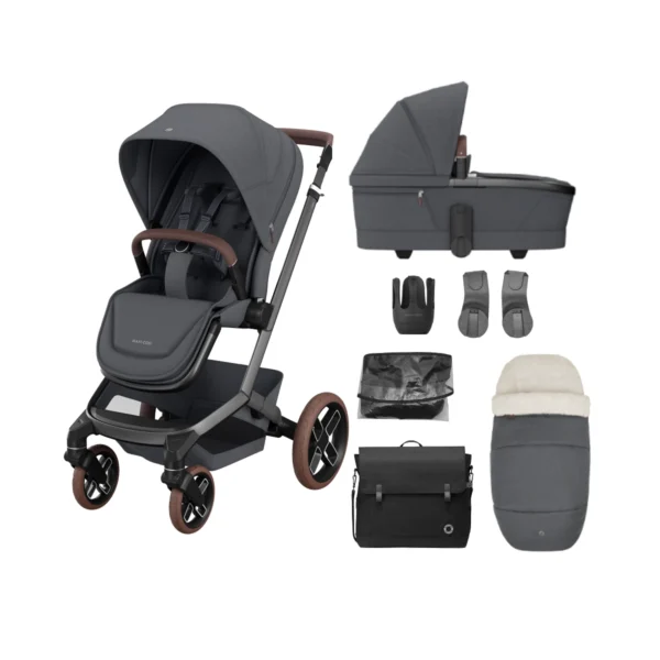 Maxi Cosi Fame 8 Piece Essential Travel System - Twillic Graphite