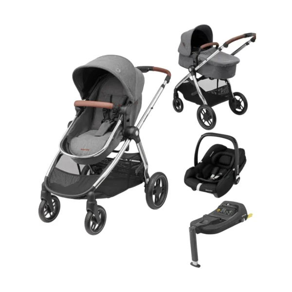 Maxi Cosi Zelia Luxe 3in1 Travel System-Twillic Grey