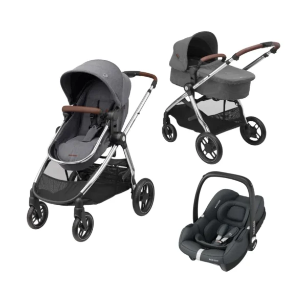 Maxi Cosi Zelia Luxe Cabriofix i-Size Travel System-Twillic Grey