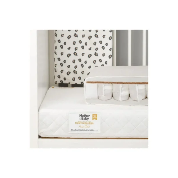 Mother & Baby Pure Gold Anti Allergy Coir Pocket Cot Bed Mattress 140 x 70