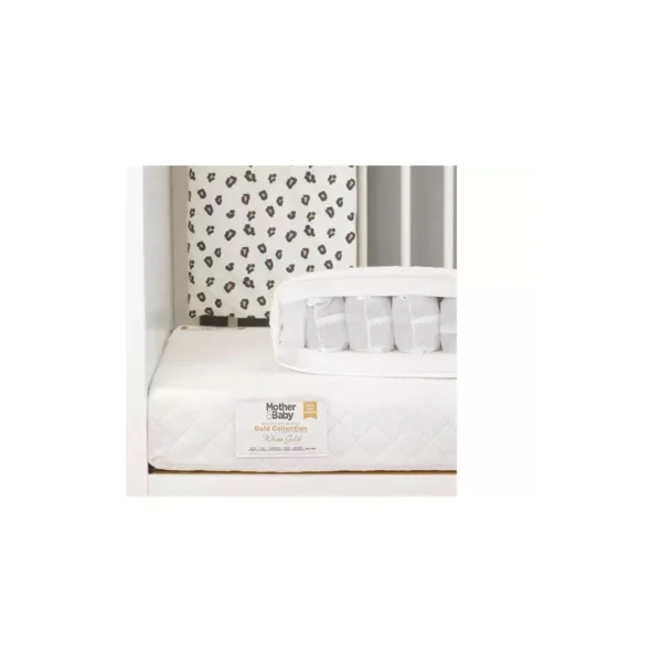 Mother & Baby White Gold Anti Allergy Pocket Spring Cot Mattress 120 x 60